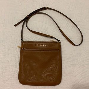 Michael Kors Camel Leather Crossbody Bag